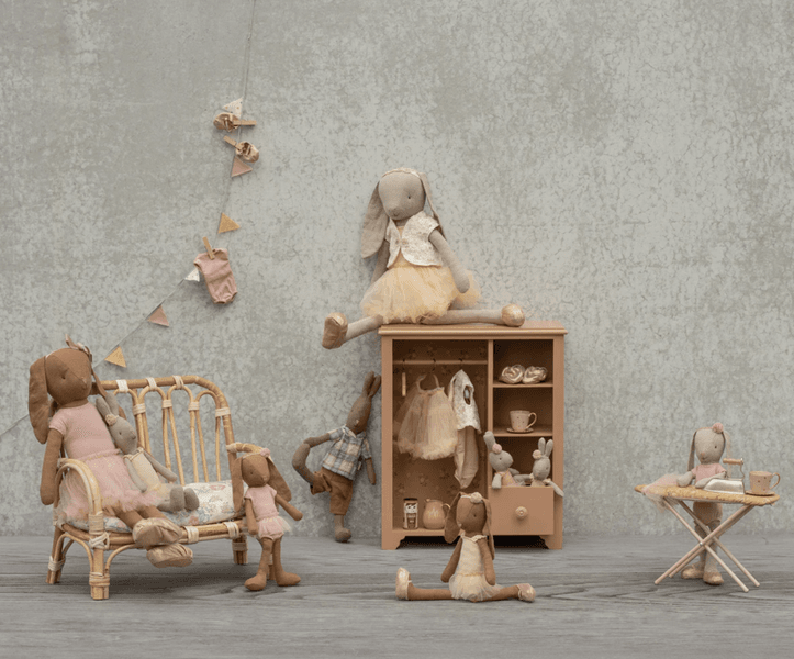 Maileg Miniature Iron and ironing board powder pink