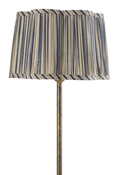 Lampeskjerm Scallop Jaipur Stripe Beige/Blue 35 cm