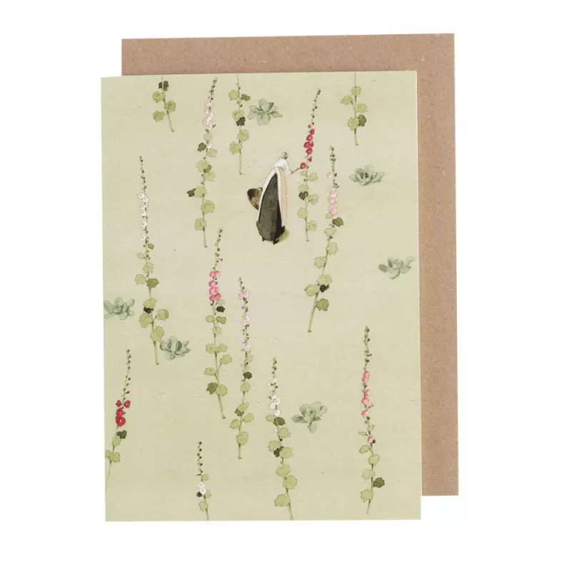 Laura Stoddart Hollyhocks kort