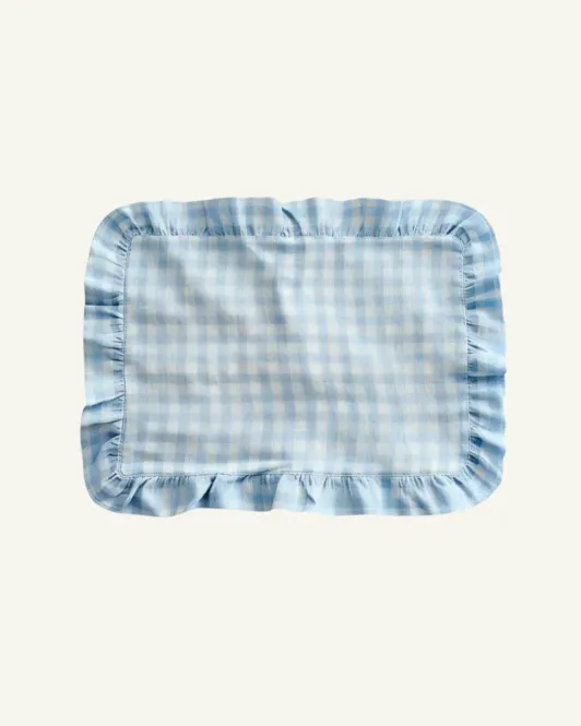 Hovedbilde Dekkebrikke Gingham blå