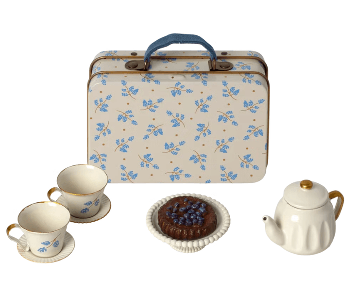 Maileg Afternoon treat Mouse Blue madelaine