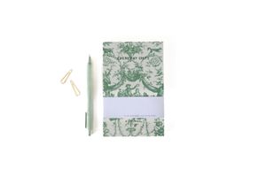 Hovedbilde A-Journal Notepad Toile de Jouy Green