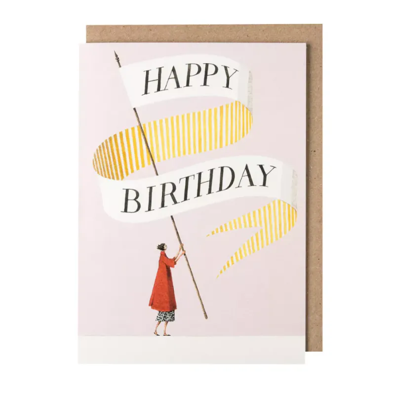 Laura Stoddart Birthday Banner Lady kort