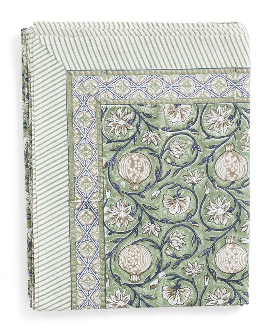 Hovedbilde Chamois Duk Tangier Pomegranate Green 150x350cm