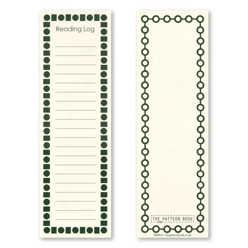 The Pattern Book  Reading Logs bokmerke 3pk