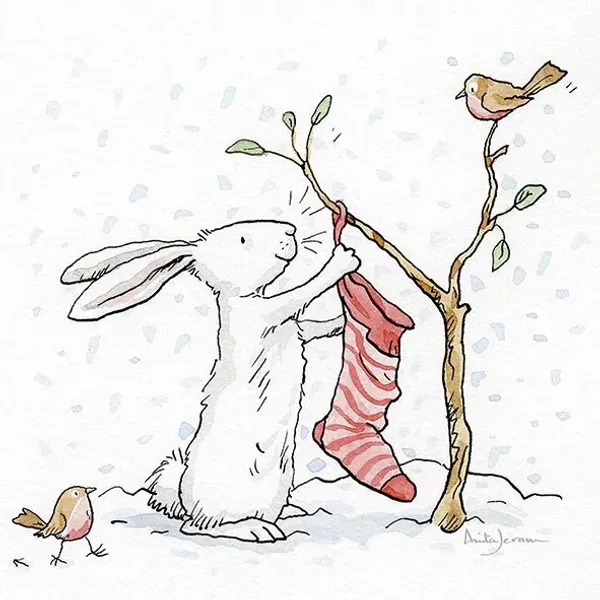 Ihr Charming Snow Rabbits servietter 