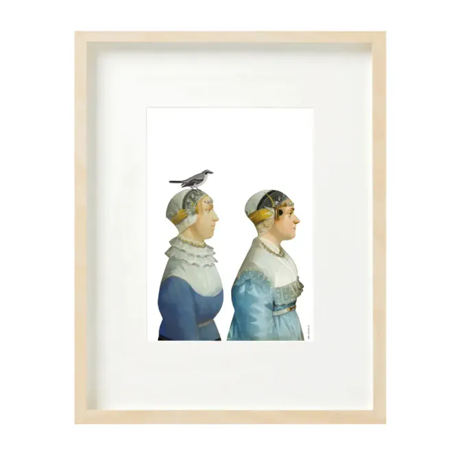 Hovedbilde Women Blue Bird Collage trykk A4 