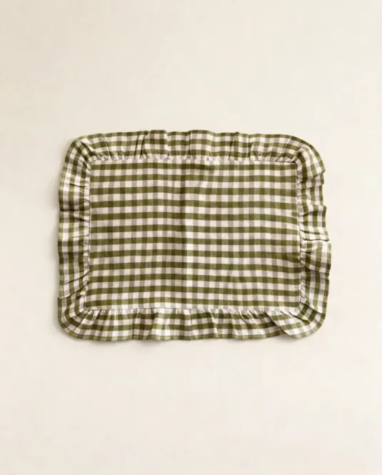 Hovedbilde Dekkebrikke Gingham grønn