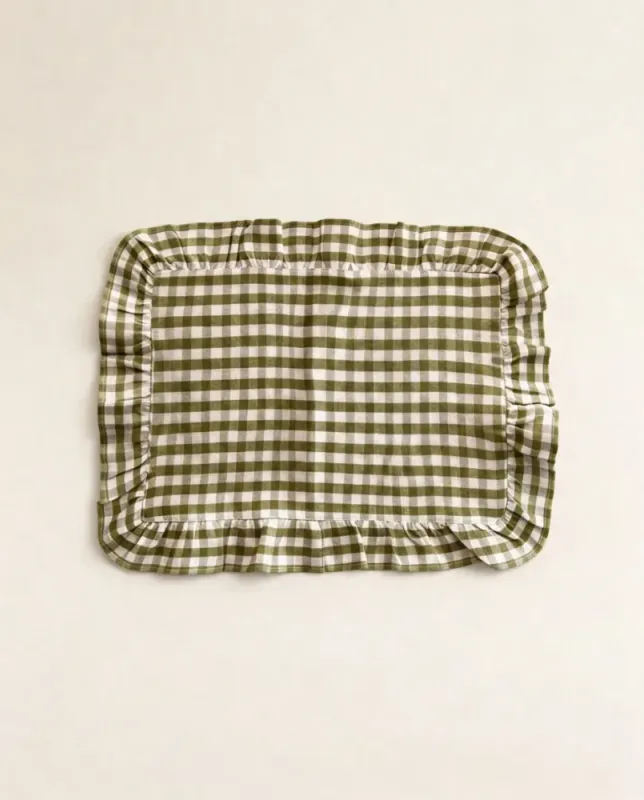 Dekkebrikke Gingham grønn