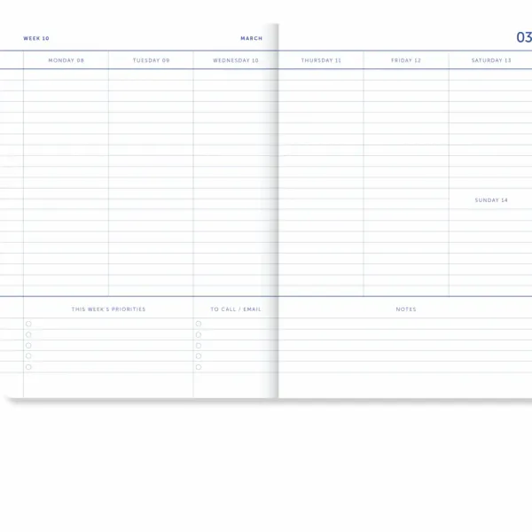 A-Journal My Journal 18 Months Diary 2026-2027 Stripes Vanille