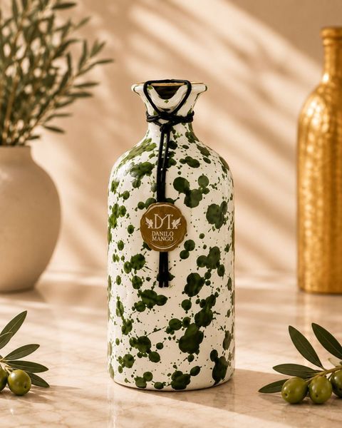Manco EVOO 500ml keramikkflaske r&oslash;d/bl&aring;/gr&oslash;nn