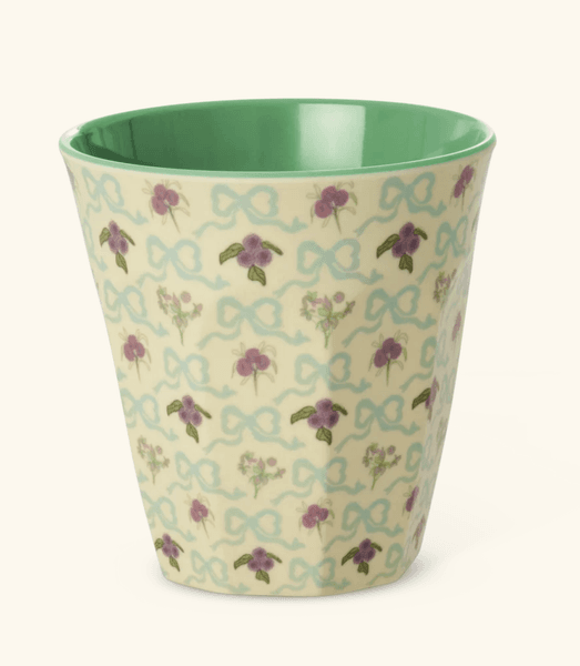 Rice Melaminkopp Bow and Bouquet M