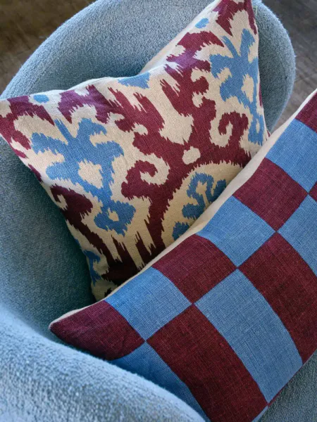 Chhatwal & Jonsson Adi Light Beige/Dusty Blue/Ruby putetrekk