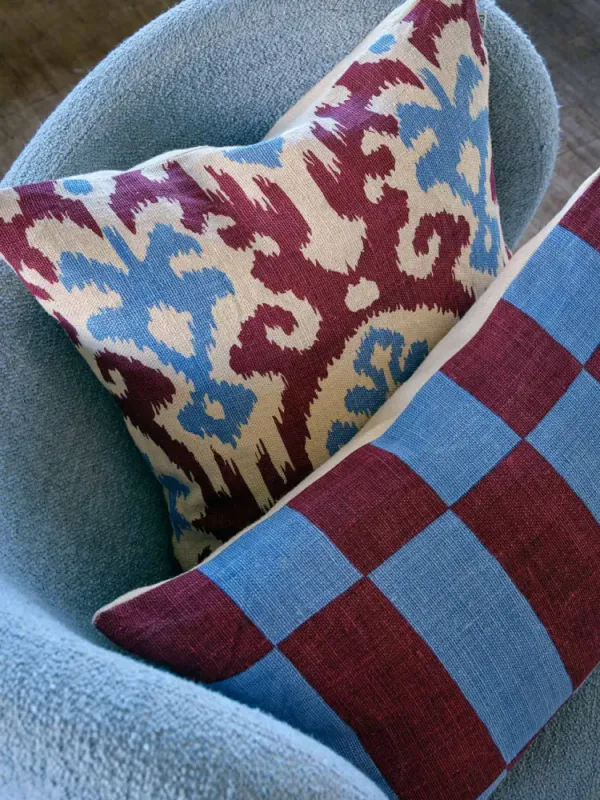 Chhatwal & Jonsson Adi Light Beige/Dusty Blue/Ruby putetrekk