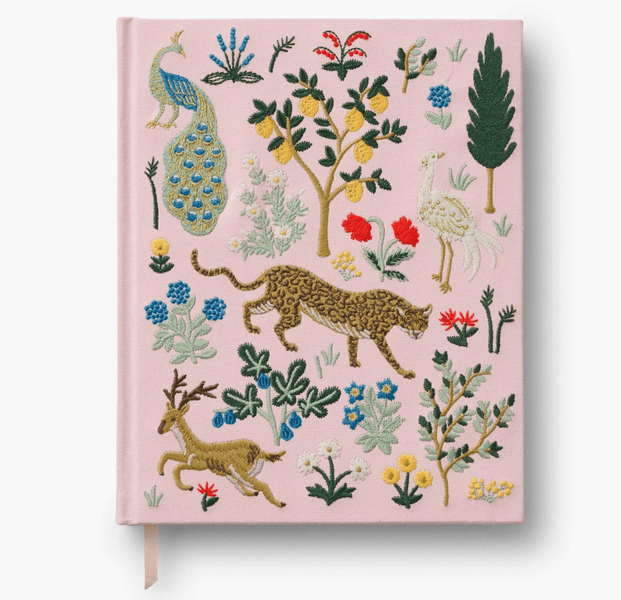 Rifle Paper Co Menagerie brodert skissebok 