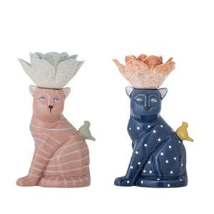 Hovedbilde Eri lysestake bl&aring;/rosa