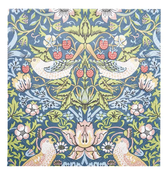 Servietter Morris Strawberry Thief blue Lunch