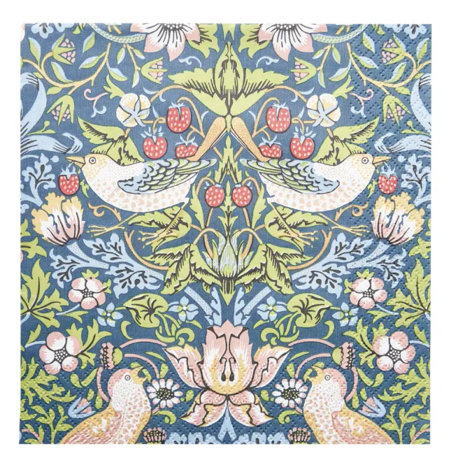 Hovedbilde Servietter Morris Strawberry Thief blue Lunch