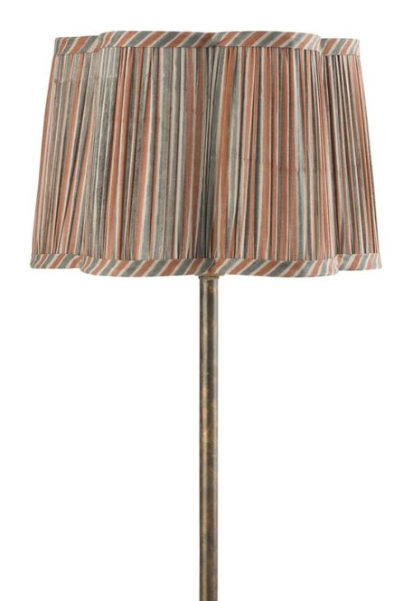 Hovedbilde Lampeskjerm Scallop Jaipur Stripe  Rusty Red/Grey ...