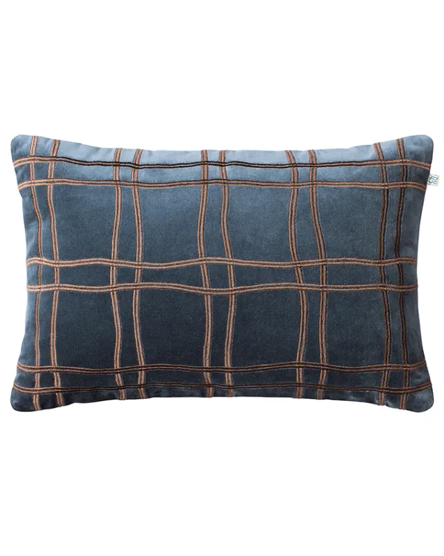 Chhatwal & Jonsson Tattersall Sea Blue/Cognac putetrekk
