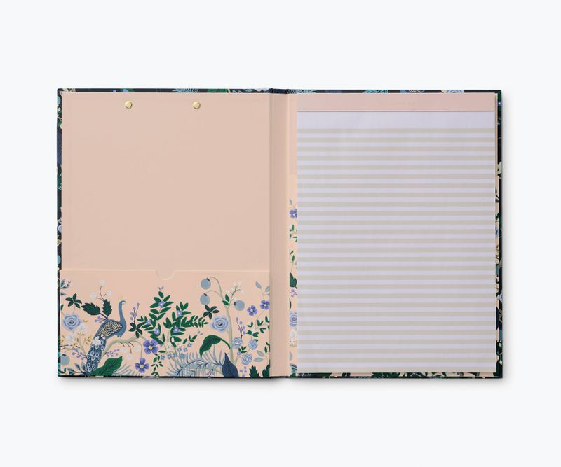Rifle Paper Co Peacock Clip Folio