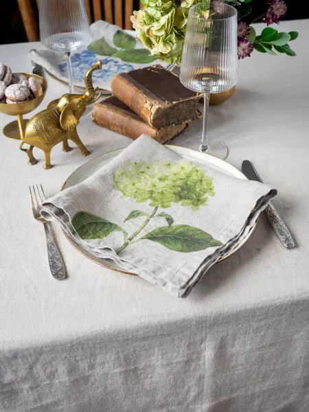 Linserviett Hortensia