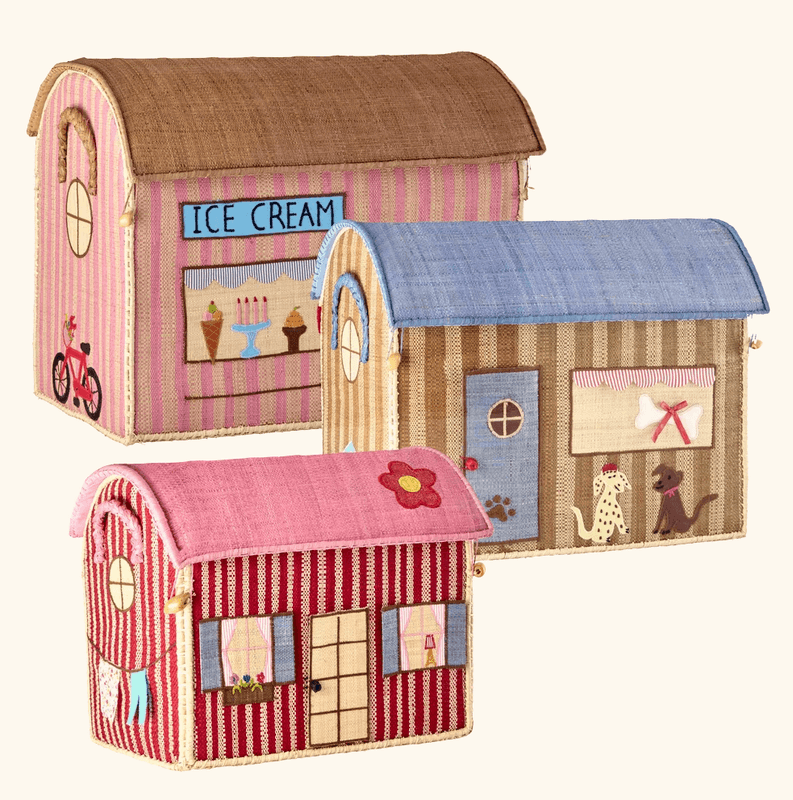 Rice Raffia Storage House M Paris Theme