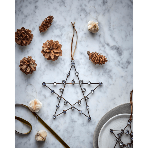 Stjerne Connect antikk kobber 17cm