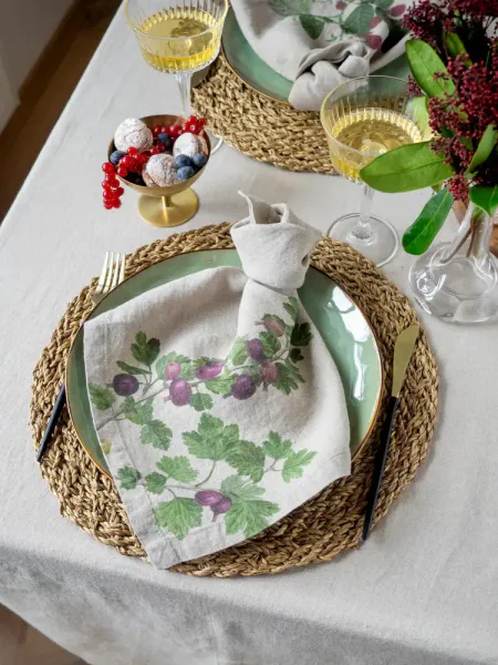 Linserviett B&aelig;r