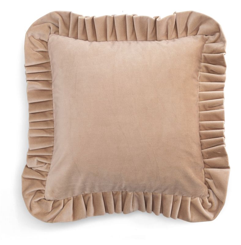 Putetrekk Pudder Velour med volangkant