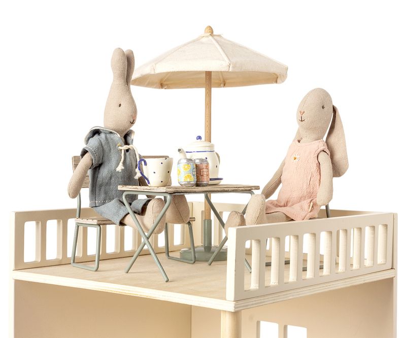 Maileg Miniature garden set, Table with chair and bench