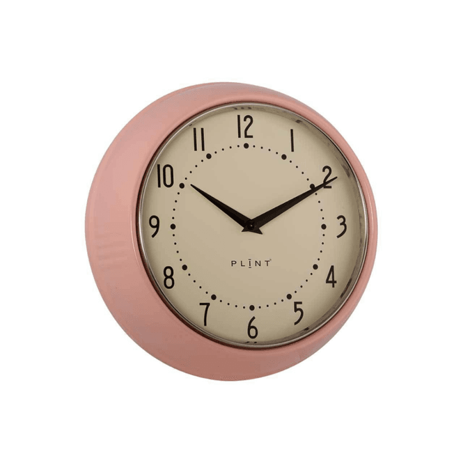 Hovedbilde Veggklokke Retro rosa