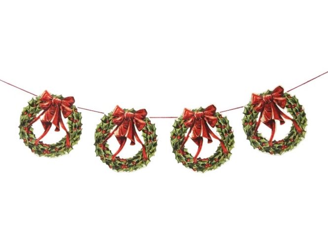 Hovedbilde Girlander Julekrans med glitter