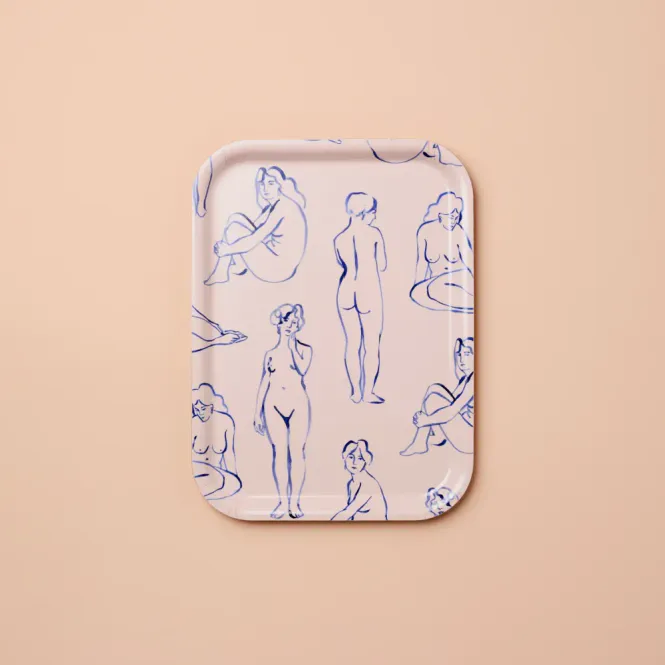 Hovedbilde Blue Nudes lite brett 27x20 cm