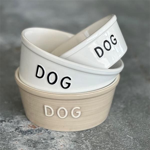 Bruka Matskål DOG stor havre/hvit