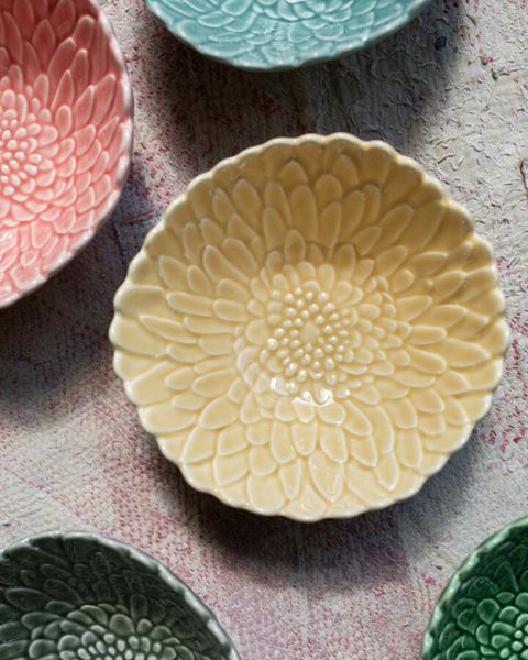 Bordallo  Bloom sk&aring;l 17 cm gul